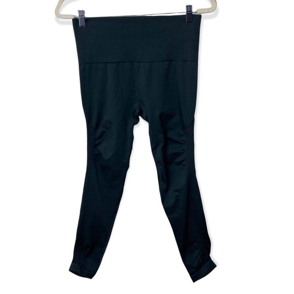 Mono B Grey High Rise Ribbed Leggings Size Large‎ Style APH2501 Yoga Dance Pants - Picture 2 of 11